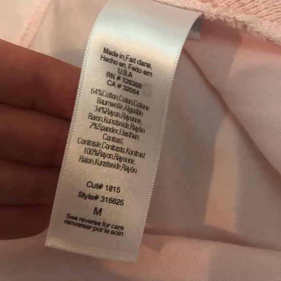 Anthro Left Of Center Asymmetric Blush Pink Tee - Picture 5 of 5